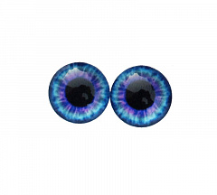 глаз-кабошон 10 мм "синий" , глазки