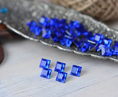 квадрат 8х8 мм "cupri blue" premium, кристаллы premium