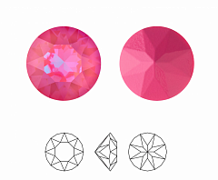 шатон swarovski ss39 "lotus pink" delite с мелкими дефектами, шатоны swarovski ss39 с мелкими дефектами