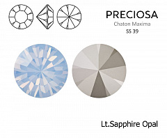 шатон preciosa maxima ss39 "lt.sapphire opal", шатоны maxima