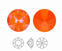 шатон swarovski ss39 "orange" delite с мелкими дефектами, шатоны swarovski ss39 с мелкими дефектами