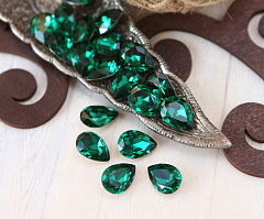 капля 18x13 мм "emerald" premium с мелкими дефектами, кристаллы premium с мелкими дефектами 