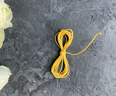 шнур для объема из пеньки 0,5 мм "желтый" (3 м), нить для объема