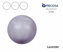 хрустальный жемчуг preciosa mxm 5 мм "lavender", жемчуг круглый
