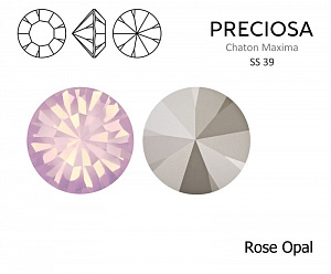 шатон preciosa maxima ss39 "rose opal", шатоны maxima