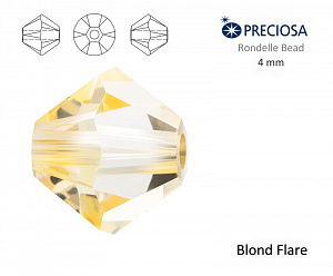 биконусы preciosa 4 мм "blond flare" (15 шт), биконусы