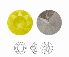 шатон swarovski ss39 "yellow" opal с мелкими дефектами, кристаллы swarovski и preciosa с мелкими дефектами