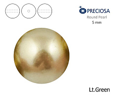 хрустальный жемчуг preciosa mxm 5 мм "lt.green", жемчуг круглый