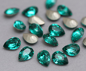капля 10x7 мм "blue zircon" premium br, капля (drop)