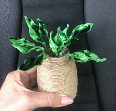 бархатный листик универсальный ~ 5х2,5 см "зеленый", бархатные листья