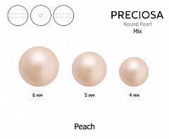 микс жемчуга preciosa mxm "peach", микс жемчуга